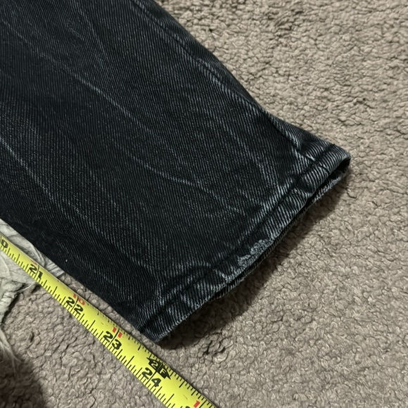 Old Navy Slouchy Straight-2-High Rise-Black-Button Fly-Vintage Wash - Picture 9 of 16